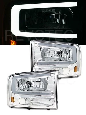 Faros LED Bar C Bar Cromo 99-04 Ford F250 F350 SuperDuty Pickup/Excursión Foto 1 de 4