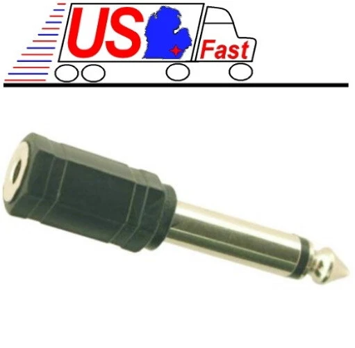 PARTS PARADISE 1/8" 3.5mm Female Jack to 1/4" Male Plug Mono TS Microphone Audio Mic Adapter