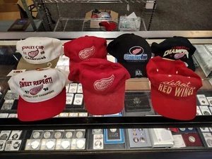 Lot of (7) Vintage Detroit Red Wings Hats Caps - Picture 1 of 14