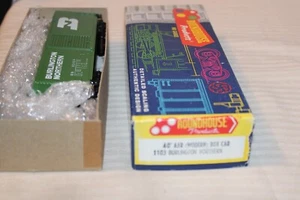 HO Scale Roundhouse, 40' Box Car, Burlington Northern, Green #80404 - 1103 Built - Picture 1 of 3