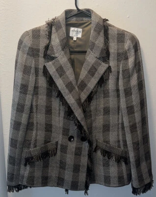 Blazer Armani Collezioni mezcla de lana con flecos Foto 1 de 4