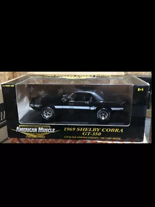 1969 Shelby Mustang GT350 BLACK 1:18 Ertl American Muscle 32955 - Picture 1 of 3