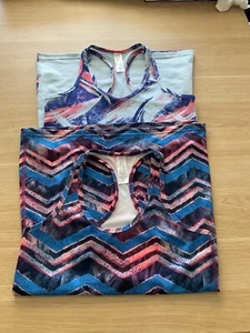 Ivivva Lululemon Girls. Multi Coloured Tank Workout/dance Tops X2. Size 14 - Picture 1 of 1