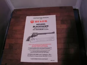 1982 RUGER NEW MODEL BISLEY SINGLE ACTION REVOLVER INSTRUCTION OWNERS MANUAL - Foto 1 di 3