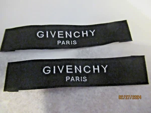 Givenchy 2 Etiqueta de Diseñador Etiqueta Repuesto Accesorios de Costura LOTE 2 - Imagen 1 de 3