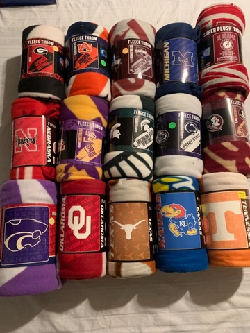 NCAA Assorted Teams Fleece Throw Blanket 50" x 60" Northwest Brand New Cover