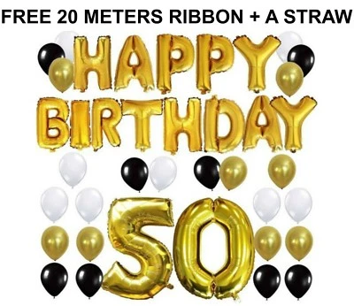 Фольгированные воздушные шары 16 x 50 дюймов для поздравления с днем рождения самонадувающиеся свадебные шары - Изображение 1 из 2