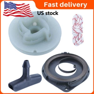 For Husqvarna 445 450 460 Chainsaw Recoil Starter Pulley Spring Handle Grip Rope - Picture 1 of 10