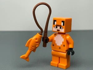 Figura Minifigura LEGO Fox Skin 21178 Minecraft The Fox Lodge con Peces - Imagen 1 de 7