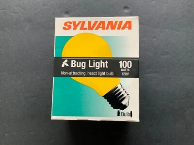 Yellow Bug Light Bulb 100W Watt Sylvania Outdoor Porch Non-attracting - Image 1 of 3