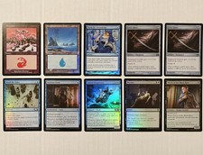 10x MTG Vintage & New Holo Foil Card Lot - Creature Land Sorcery Artifact & More