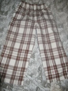 euc Kelly's Kids brown plaid elastic waist pants boys 4 free ship USA - Picture 1 of 3