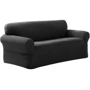 Maytex Pixel Stretch 1 Piece Sofa Furniture Cover Slipcover Gray - Picture 1 of 4