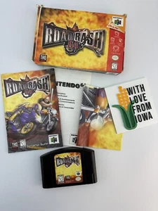 Road Rash 64 Nintendo 64 N64 Complete in Box CIB Poster Authentic Tested - Picture 1 of 16