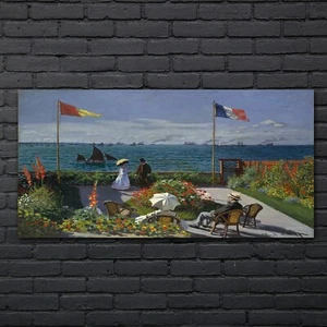 Acrylic Glass Wall Art Picture 140x70 Garden at Sainte Adresse Claude Monet - Picture 1 of 8