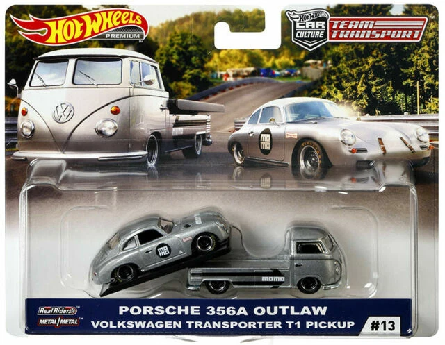 Hot Wheels FYT06 Volkswagen T1 Transporter Pickup with Porsche 356a Outlaw