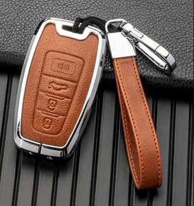 Toyota Key Fob Cover Genuine Leather with Keychain Leather Key Case Protector - Bild 1 von 7