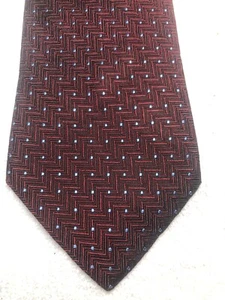 CREMIEUX MENS TIE BURGUNDY WITH GRAY 4 X 60 - Picture 1 of 4