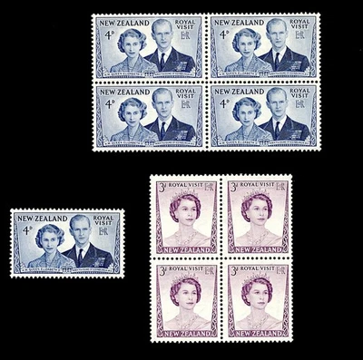 AUSTRALIA STAMPS Sc# 286-87 QE11 MNH.OG 4 CPL..SETS BLOCK of 4 ea. - Image 1 of 2
