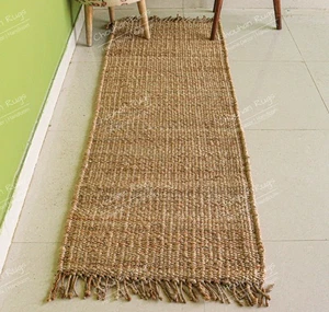 Indian handwoven Beige Color Hemp Jute Runner Rug For Living Home Decor Rug - Picture 1 of 8
