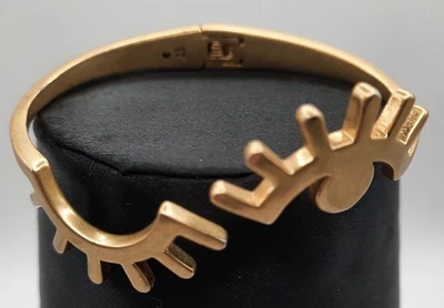 Madewell 'Looker' 6" Hinged Gold-Plated Brass Cuff Bracelet - Image 1 of 4