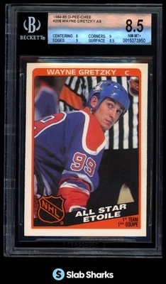 O-PEE-CHEE #208 1984 Wayne Gretzky All-Star BGS 8,5 Foto 1 de 4