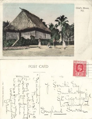 Fiji, Chief's House, Bure (1911) Melanesia Gus. Arnold Postcard - Image 1 of 3