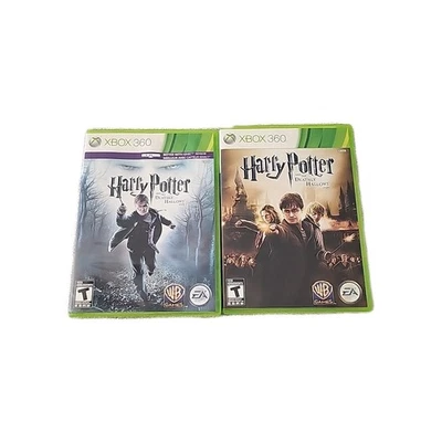 Microsoft Xbox 360 CIB Harry Potter The Deathly Hallows Part 1 + 2 BUNDLE LOT - Image 1 of 4