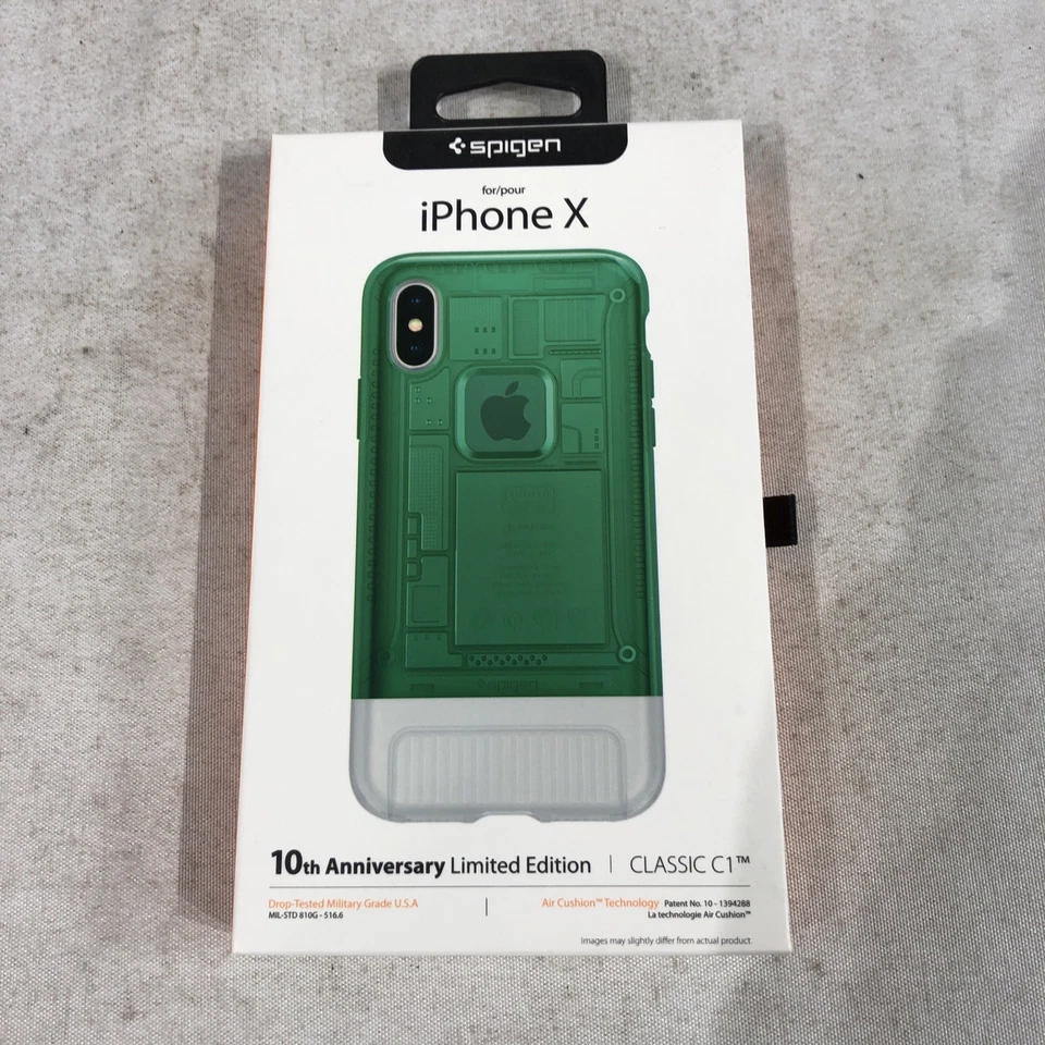 NIB Spigen iPhone X 10th Anniversary Limited Edition C1 Case G3 Green - Image 1 of 4