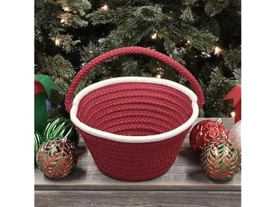 "Cesta de regalo Colonial Mills Holiday Accent - roja 8""x12"" x7"""  Foto 1 de 4