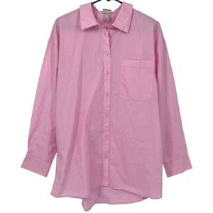 NEW A NEW DAY Button Down Long Sleeve Shirt Pink Size Large Oversized - Picture 1 of 4