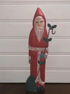 Midwest of Cannon Falls Santa with Staff Figure Folk Art - Picture 1 of 5