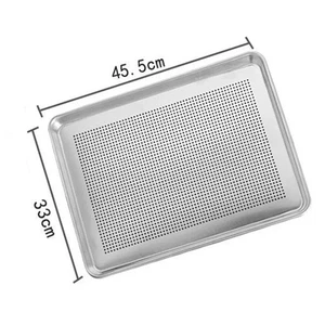 Aluminum Perforated Baking Pan with Cooling Grid for Cakes Pastries and Pizza - Picture 1 of 6