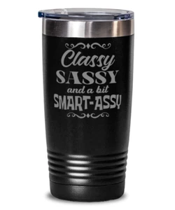 Vaso de café CLÁSICO ATREVIDO Y UN POCO INTELIGENTE ASSY Divertido vaso de viaje 20 oz - Imagen 1 de 1