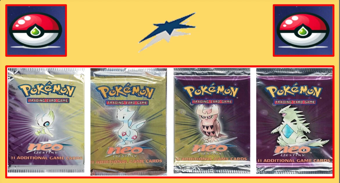 Pokémon TCG Neo Destiny Sealed Collectible Card Game Packs for