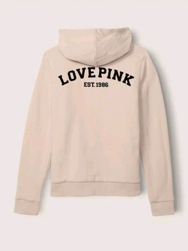 UNDERCOVER Nuova felpa con cappuccio rosa Victoria Secret Sherpa con cerniera intera