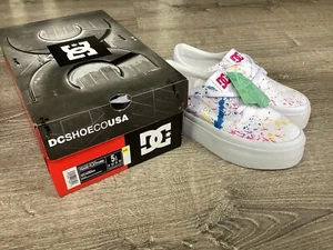 DC Womens Shoes Trase Platform Splatter sneakers Size 5.5 New With Box ADJS30026 - Picture 1 of 17