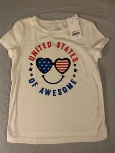 Carter's Kid's United States of Awesome T-Shirt (New with Tags) 4T - Picture 1 of 2