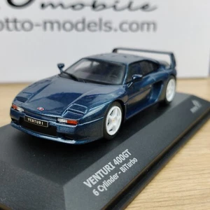 VOITURE SOLIDO VENTURI 400 GT 6 CYLINDER BITURBO BLEU/BLUE 1:43 NEUF BOITE - Imagen 1 de 9