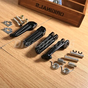 Aluminum Motorcycle Front Rear Footrests Foot Pegs Set for Yamaha YZF R1 YZF R6 - Picture 1 of 10