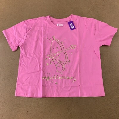Sugar & Jade Girls Size XL (16/18) Short Sleeve Sagittarius Zodiac Boxy Tee NWT - Image 1 of 4
