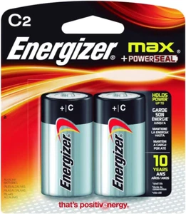 Energizer Max C Batteries, Premium Alkaline C Cell Batteries (2 Battery Count) - Picture 1 of 12