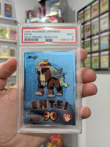 Pokemon Card 2000 PSA 9 ENTEI Holo Foil Japanese BLUE Meiji Promo POP 25 - Picture 1 of 3