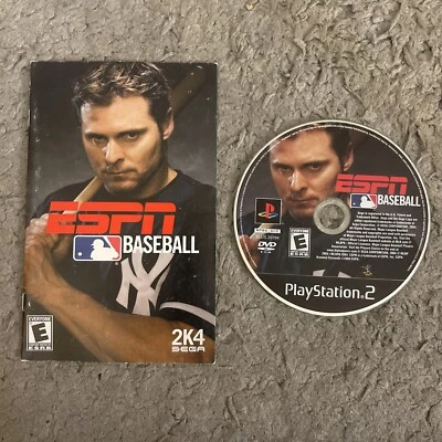 ESPN Baseball (PS2 Sony Playstation 2) - DISC AND MANUAL ONLY - Tested Working - Image 1 of 2