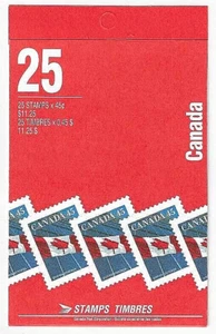 CANADA 1995 Booklet - FLAG & Skyscraper (CBN print) (25 @ 45c) Complete MNH - Picture 1 of 3