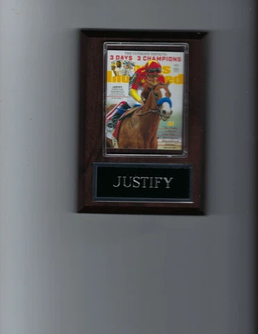 JUSTIFY PLAQUE HORSE RACING  TRIPLE CROWN WINNER Cover