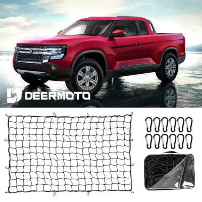 Red de almacenamiento elástico para caja de camioneta Ford Maverick 4'x6' se extiende a 8'x12' Foto 1 de 4