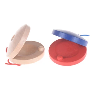 Kid Wooden Castanet Toy Children Musical Percussion Instrument TOY Gift>FFAUM DR - Afbeelding 1 van 11