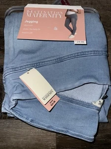 Destination Maternity ~ Women's Jegging Pants Denim Light Wash Pregnancy ~ S - Picture 1 of 4