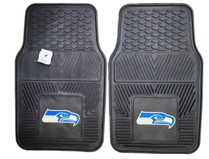 Seattle Seahawks Vinyl-Fußmatten vorne 2-teiliges Set NEU B-Ware 26,5" x 16" - Bild 1 von 4